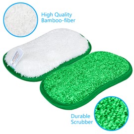 10 Pack Kitchen Dish Sponges Scrubber Non-Scratch Multi-Purpose Dishcloths, Sponge Along with Heavy Duty Scouring Power - Effortless Cleaning of Dishes, Pots and Pans