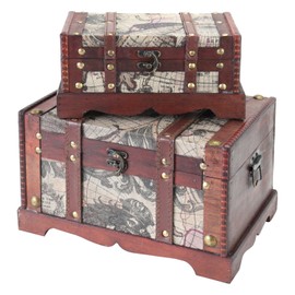 HMF 6400 Treasure Chest with Lock / Treasure Chest / France Wooden Box / Various Sizes