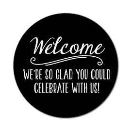 36 2.5-inch Welcome Sticker Labels for Wedding Shower Guest Gifts