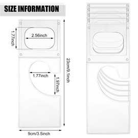 Kathfly 50 Pack Clothing Rack Size Dividers Plastic Closet Dividers for Hanging Clothes Transparent Rectangle Clothes Rack Size Label Hangers for Department Wardrobe Stores Organization