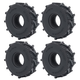 RCHUBAM 4PCS 1.0" Micro Crawler Tires Rubber Tires for 1/24 Axial SCX24 90081 AXI00001 AXI00002 AXI00005 AXI00006 RC Crawler Car (62mm)