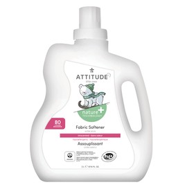 ATTITUDE Baby Fabric Softener, Plant and Mineral-Based Ingredients, HE Compatible, Vegan and Cruelty-free Laundry and Household Products, Unscented, 80 Loads, 67.6 Fl Oz