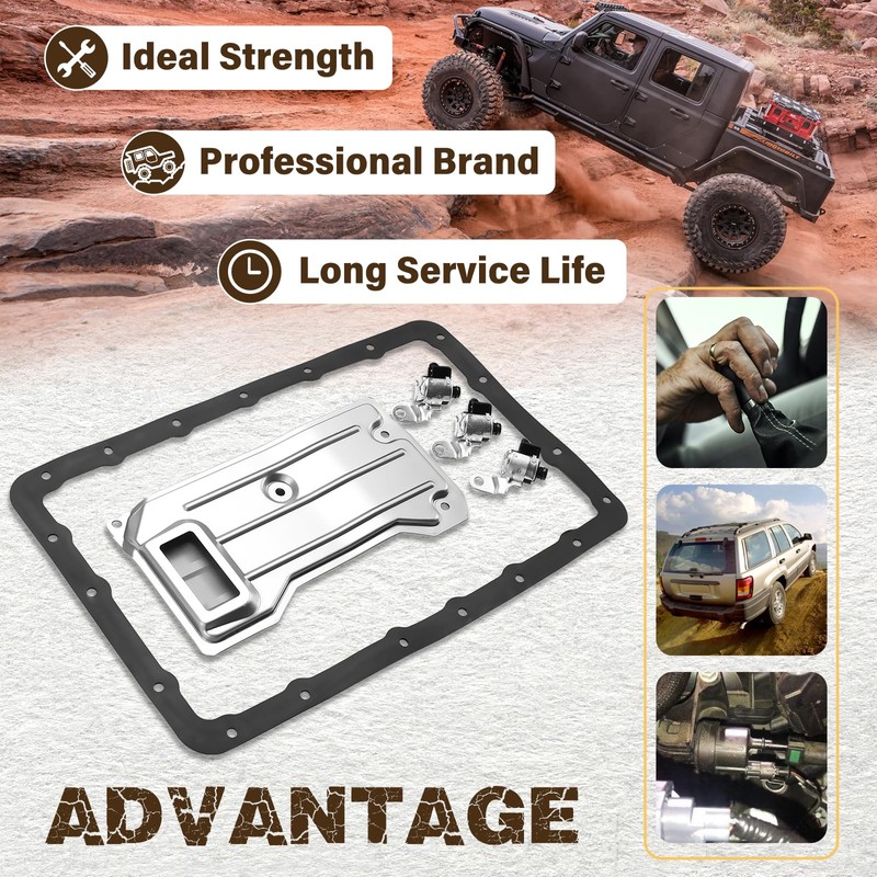 WildGear Transmission Shift solenoid Kit Fit for Jeep A340 AW4