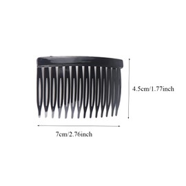 10Pcs Hair Side Combs 14 Teeth Plastic Combs French Twist Comb Vintage Fine Hair Clips Hair Styling Accessories for Women Girls Bridal Wedding (Transparent,Coffee,Black)