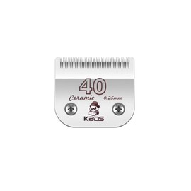 KBDS 40 Detachable Ceramic Pet Clipper Blades,Compatible with Most Andis,Wahl A5 Clippers,Made of Ceramic Blade Cutter and Carbon Steel Blade,1/100'' 0.25mm Cut Length, #40 Blade