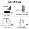 Smartyuns WiFi Smart Light Switch, Tempered Glass Panel Touch Light