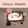 Yoquare Mini Zen Garden, White Sand, 10" x 7" Rectangular