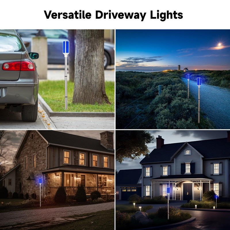 Joyibay 5 PCS Solar Powered Driveway Markers, Solar Warming Landscape