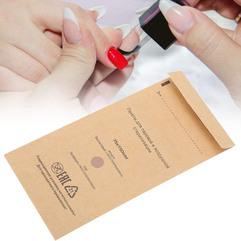 Bolsa de Desinfección de Cosméticos, 100 Piezas Desechables Esterilización Cosméticos