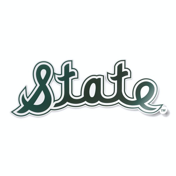 Michigan State Stickers MSU Spartans Car Decal Vintage Basketball Script Cursive Logo Heavy-Duty Weatherproof Officially Licensed NCAA Vinyl for Cars, Bumpers, Windows, Laptops, Water Bottles or Coolers (Michigan State University State Script)