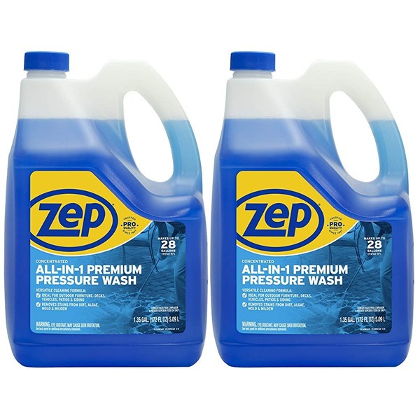 Zep All-In-1 Pressure Wash Cleaner - 160 ounce (Pack of 2) ZUPPWC160 - Concentrated Pro Formula