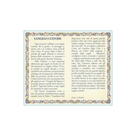Fratelli Bonella Medal Angel Protective Cover and Card with Prayer Chain Made in Italy