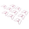 100 Pcs Shaped Paper Clips Pink Butterflies Shape Metal Cute