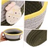 Ipetboom 1pc Cotton Rope Weaving Organizer Basket for Home Dorm