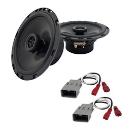 Harmony Audio HA-R65 Compatible with Acura MDX 2001-2006 Car Stereo Rhythm Series 6.5" Replacement 300W Speakers & Grills and HA-727800 Factory Speaker Replacement Harness