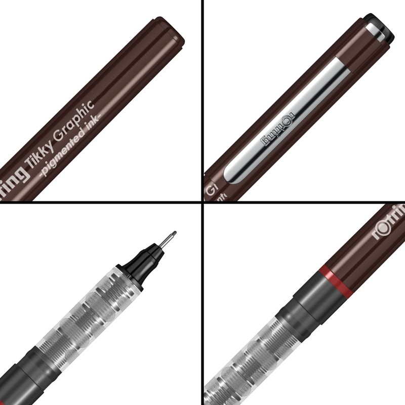 Rotring Tikky Graphic (Pack of 12 Felt-Tip Pens 0.8 mm