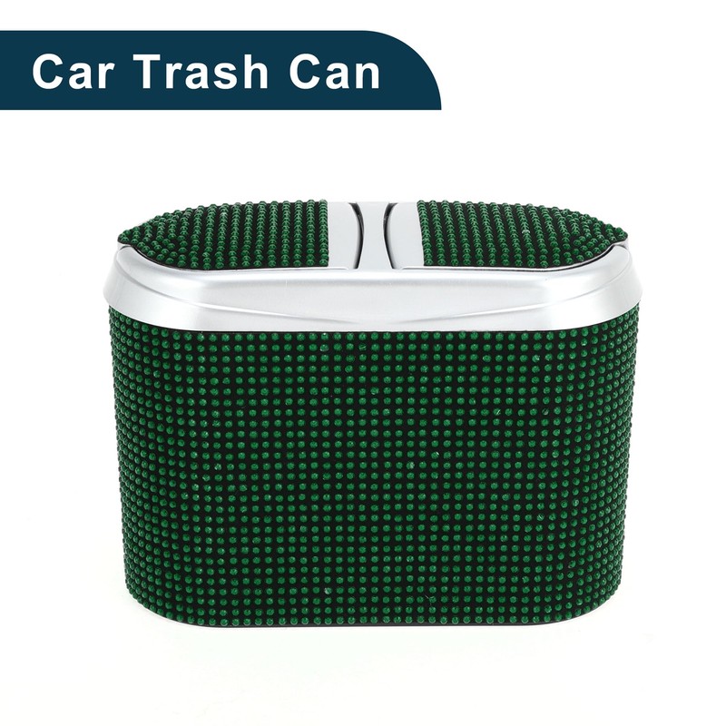 TUCKBOLD Car Trash Can Portable Car Door Trash Bin Green