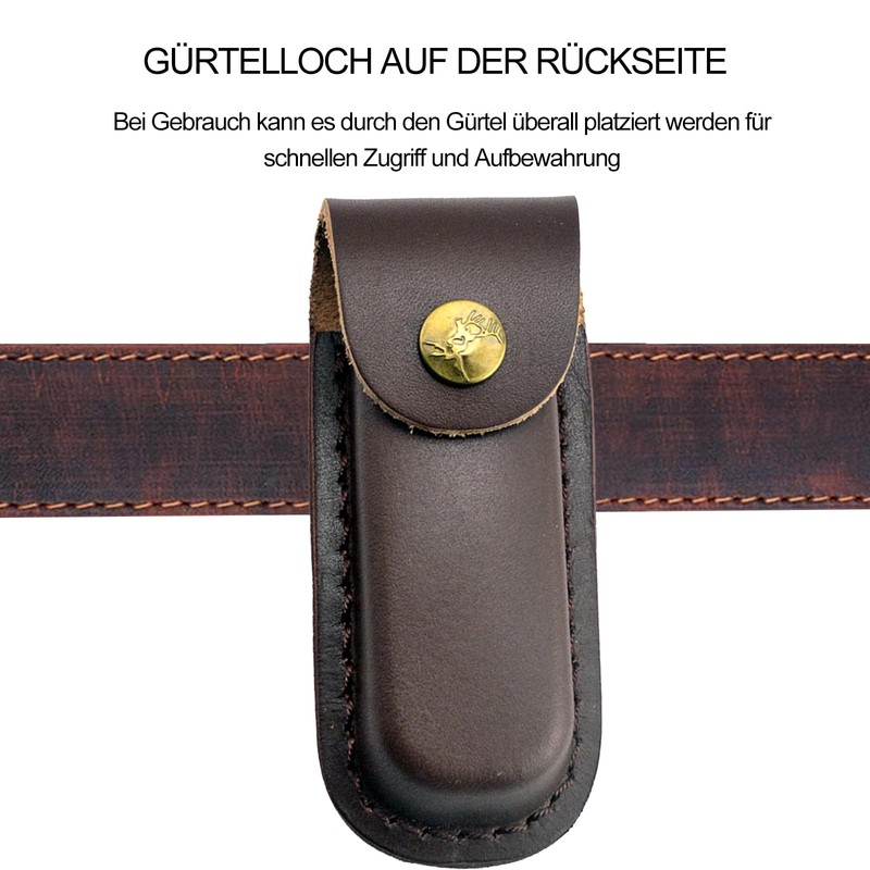 Jagd Leder Messerscheide Scheidenbeutel Holster Klappmesser Messer Mantel Leder Halter