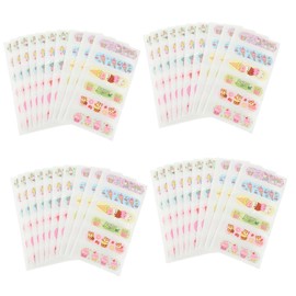 OHPHCALL 4sets Breathable for Care Boys and Girls Aid Kit Cartoon Bandage 60pcs*4
