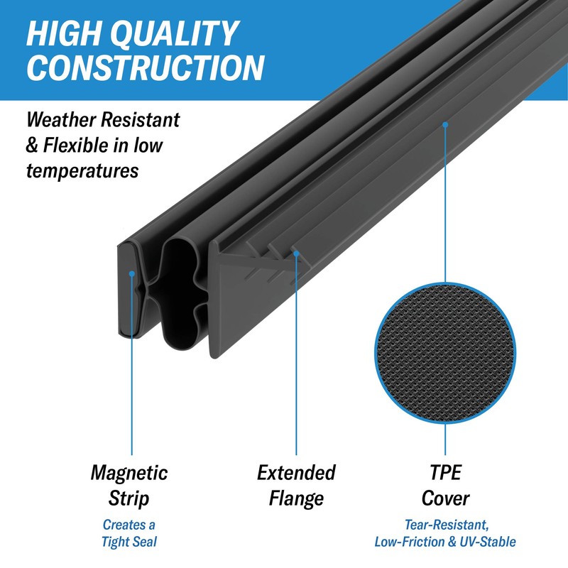 TMH Magnetic Weather Stripping Door Seal for Metal Doors -