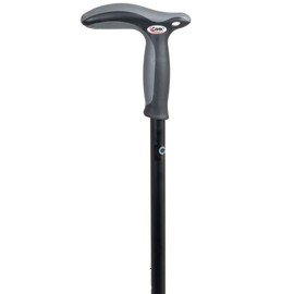 Carex Health Brands Hiking Cane Walking Stick with Dual Grip Handle for Men & Women, Black