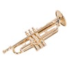 Trumpet Model Ornaments Exquisite Brass Miniature Instrument Desktop Decoration Gold