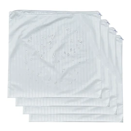 Kingnex 4 Pack Waterproof Feather Proof Pillow Protectors 22x22 | Zippered, Featherproof, Down Poke Proof, Protective Covers for Square Throw Pillow Inserts