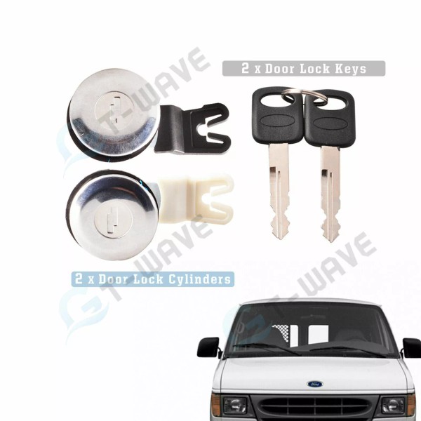 GT-WAVE Door Lock Cylinder&Keys a Set for Ford Econoline Van