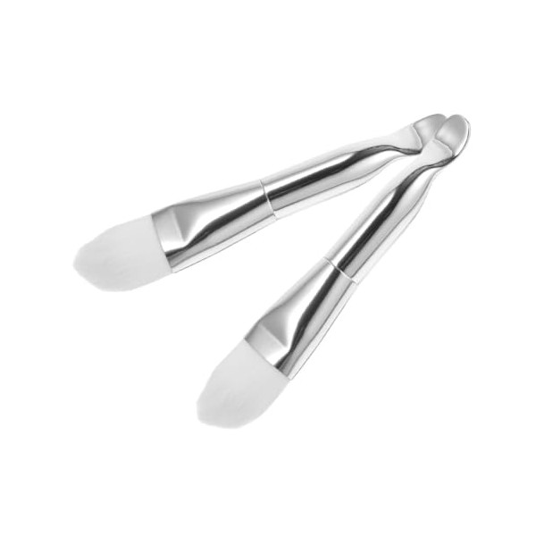 NOLITOY 2pcs Double Head Facial Mask Brush Spoon Clay Mask