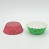Huaswan Red Green Foil Cupcake Liners Standard Baking Cups for