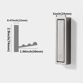 SYZOW Folding Coat Hooks 4pcs Foldable Hook Wall Mounted for Hanging Coat, Jacket, Towel Heavy Duty Wall Hooks Fold up Hooks Headphones Holder (Brushed Nickel)