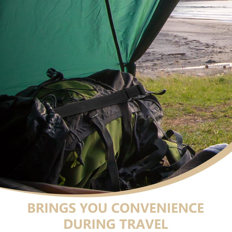 Healvian 3pcs Black Fanny Pack Extender Strap Adjustable Buckle Belt