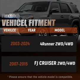 FlexHitch 3" Front + 2" Rear Full Leveling Lift kit for 2003-2024 4Runner 2WD 4WD 2007-2015 FJ Cruiser 2WD 4WD, 3"+2" Suspension Strut Spacers