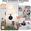 A1A9 Rechargeable Wall Sconces Set of 2, Black Cordless Battery