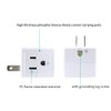SYCON Adapter Outlet Extender, 2-Prong to 3-Prong Mini Wall Plug,