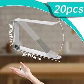 RAINFLOW Picnic Table Cloth Holder Clips - 20 PCS Tablecloth Clips Stainless Steel Windproof Table Cloth Clip for Outdoor Picnic Camping Graduation Wedding Patio Family