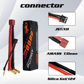 CNHL 2s Lipo Battery 8000mAh 120C 7.4V Hard Case Lipo Battery with Deans Plug for 1/10 1/8 1/12 RC Car Truck Tank Buggy Boat Crawler(2 Packs)