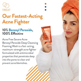 AcneFree Severe Acne 10% Benzoyl Peroxide Foaming Cleansing Wash, 5 Ounce