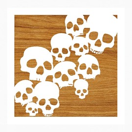 A lot of Skulls Reusable Stencil for Painting on Wood, Wall, Furniture, Airbrush Drawing Pattern/Design: Gothic, Death Material: Mylar Size: 11 inches x 8.5 inches LIONX