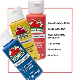 Apple Barrel Acrylic Paint, Apricot) 2 oz, 20764EA- ((Pack of 3)