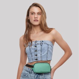 0.7L Belt Bag for Women, Waterproof Fanny Packs for Women Men Fanny Pack Crossbody Bags for Women with Adjustable Strap for Travel Fitness Running Hiking(white) - Color: mini green