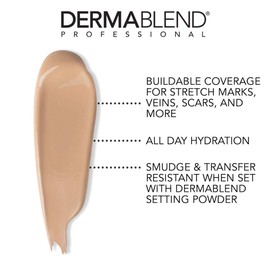 Dermablend Leg & Body Foundation Makeup, For Legs, Veins, Stretch marks, Buildable Liquid Body Foundation, 100mL