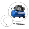SHINEOFI 2pcs Aluminum Air Compressor Replacement Hose Lightweight Durable Fit