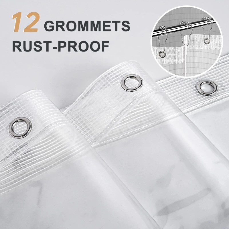 Amazerbath Heavy Duty Shower Curtain Liner, 72 X 96 Inches