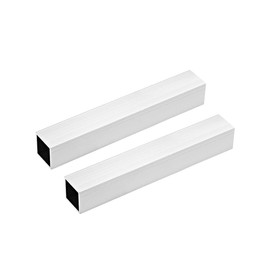 sourcing map 2 pieces aluminium square tubes, 30 x 30 mm, aluminium rectangular tubes, aluminium profile tubes, 2 mm wall thickness, aluminium pipe, square tube, aluminium straight tube, 200 mm length