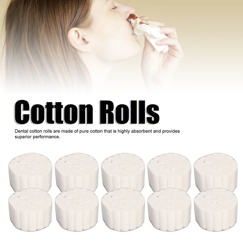 1000Pcs Dental Cotton Rolls High Absorbent Comfortable Nose Bleed Plugs