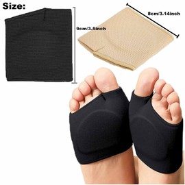 Reppkyh 6 Piceces Metatarsal Pads Gel Forefoot Sleeves Cushion Fabric Soft Foot Care Ball of Foot Pads for Bunion Forefoot Blisters