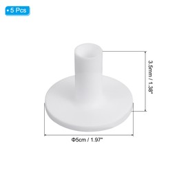 PATIKIL 1.4 Inch Rubber Golf Tees, 5 Pack Tall Practice Training Driving Range Tees Stable Ball Holder for Outdoor Indoor Hitting Mat, White