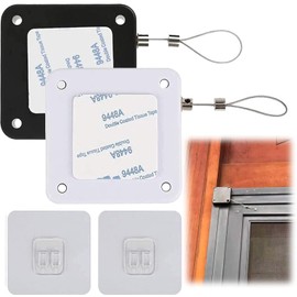 Automatic Door Closer with Sensors, Pack of 2, Door Closer, Punch-free Automatic Sensor Door Closer, Multifunctional Door Closer, No Drilling, for Sliding Doors, Viewing Windows with 800 g Pull Cord