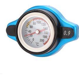 Tapón de Radiador, Tapa de Radiador de Alta Presión, Tapa de Radiador de Aleación de Aluminio con Indicador de Temperatura, Ajuste de Presión, a Prueba de Fugas, Universal(Cabeza Pequeña 0.9)
